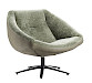 Fauteuil Rondo groen/groen Leer