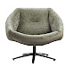 Fauteuil Rondo groen/groen Leer