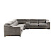 Hoekbank met relax Celino bruin links