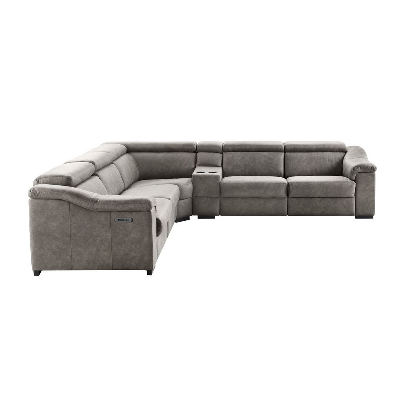 Hoekbank met relax Celino bruin links