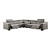 Hoekbank met relax Celino bruin links