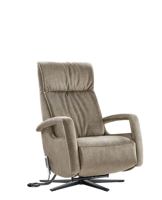 Relaxfauteuil Lerira met sta-op XS bruin microleder