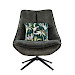 Draaifauteuil Monzone donkergroen velvet