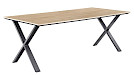 Eettafel Rianta houtstructuur/metaal 220x100cm