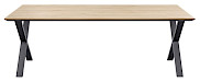 Eettafel Rianta houtstructuur/metaal 220x100cm