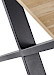 Eettafel Rianta houtstructuur/metaal 220x100cm