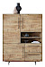 Opbergkast Rianta houtstructuur/metaal