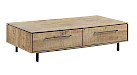 Salontafel Rianta houtstructuur/metaal