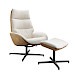 Hocker Erola beige bruin microleder