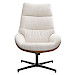 Fauteuil Erola beige bruin microleder