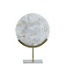 Ornament Gouya op voet medium grijs agaat antiek brons