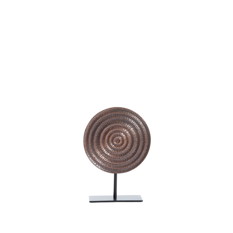 Ornament Pilar op voet small antiek koper zwart