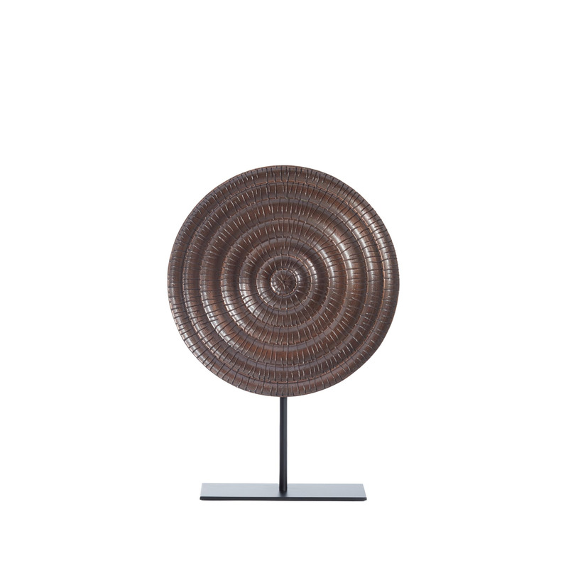 Ornament Pilar op voet medium antiek koper zwart