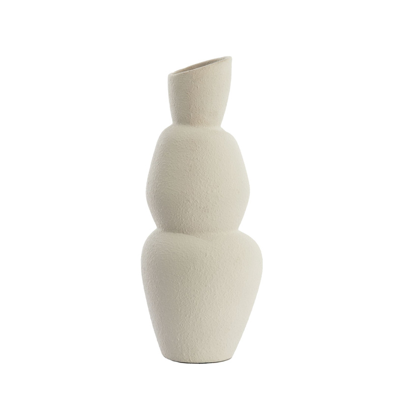 Vaas Aram medium keramiek beige