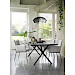 Eettafel Taranto eikenhout zwart 220x100cm