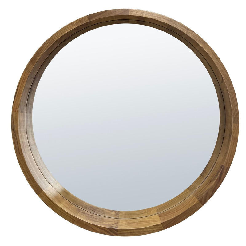 Spiegel Conic Wood rond 80cm