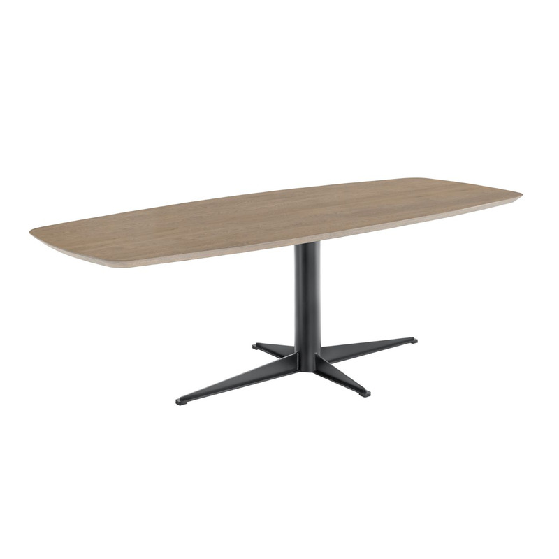 Eettafel Taranto eikenhout turf Deens ovaal 260x100cm