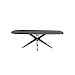 Eettafel Sirione Deens ovaal HPL zebra marmer 225x100cm