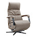 Relaxfauteuil Chanti met sta-op L bruin leer