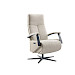 Relaxfauteuil Pantoli S lichtgrijs stof leer