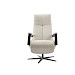 Relaxfauteuil Pantoli S lichtgrijs stof leer