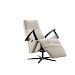 Relaxfauteuil Pantoli S lichtgrijs stof leer