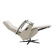 Relaxfauteuil Pantoli S lichtgrijs stof leer