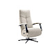 Relaxfauteuil Pantoli M lichtgrijs stof leer