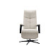 Relaxfauteuil Pantoli M lichtgrijs stof leer