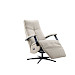 Relaxfauteuil Pantoli M lichtgrijs stof leer