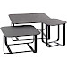 Salontafel Monzunio HPL zwart vierkant 60x60cm