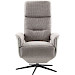 Relaxfauteuil Dock 5 L grijs stof microleder