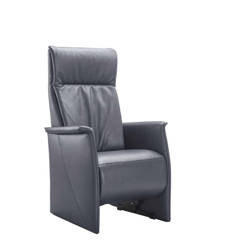 Relaxfauteuil Lerira met sta-op XL antraciet leer