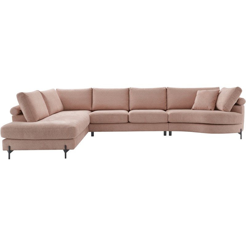 Hoekbank Renato roze links