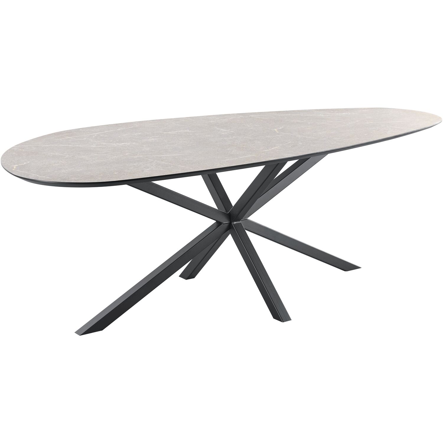 Eettafel Canarias kiezel HPL Aperol 230x110cm
