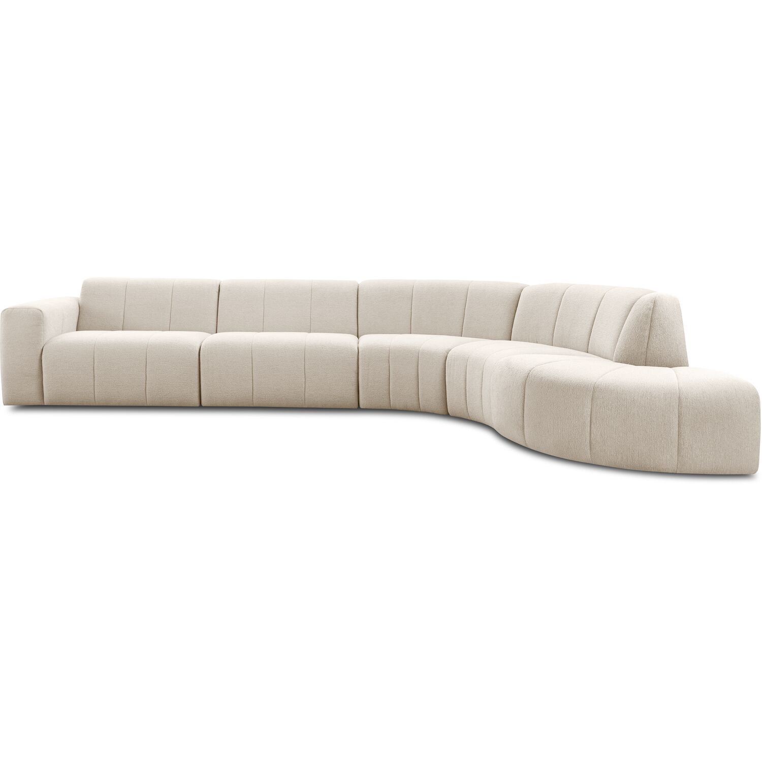 Elementenbank Lurnio afgerond beige rechts