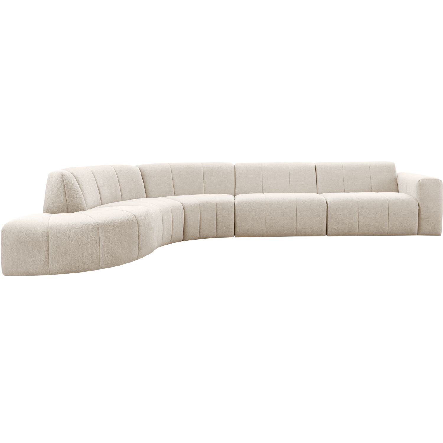 Elementenbank Lurnio afgerond beige links