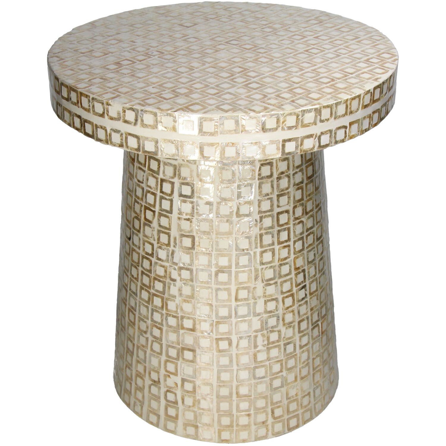 Bijzettafel Capiz ivoor