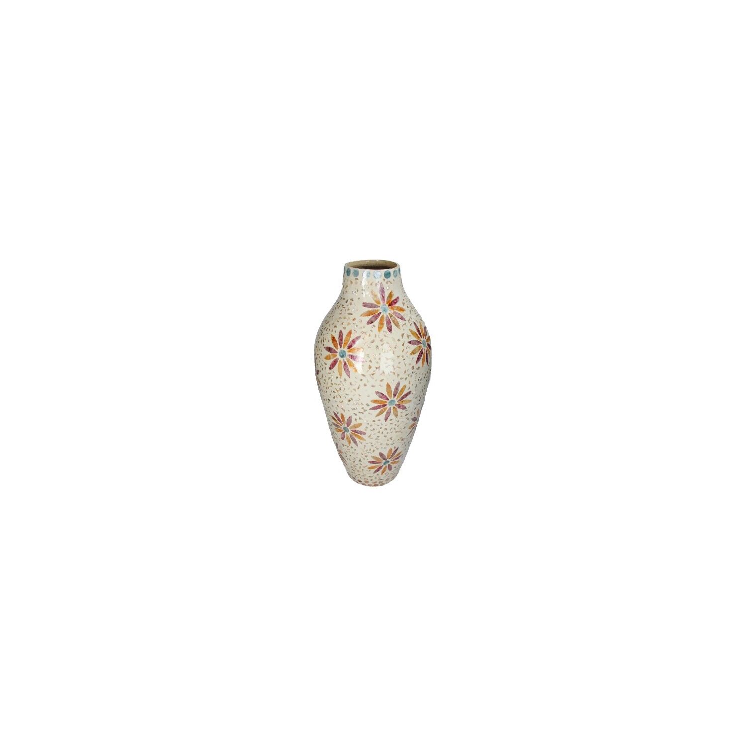 Vaas Capiz bloemen multi