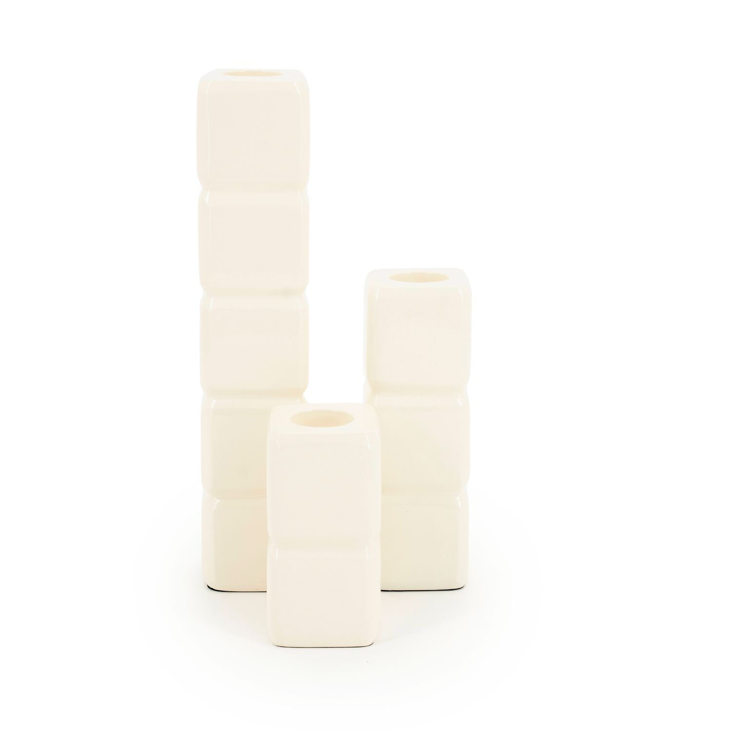 Kandelaarset Cube beige