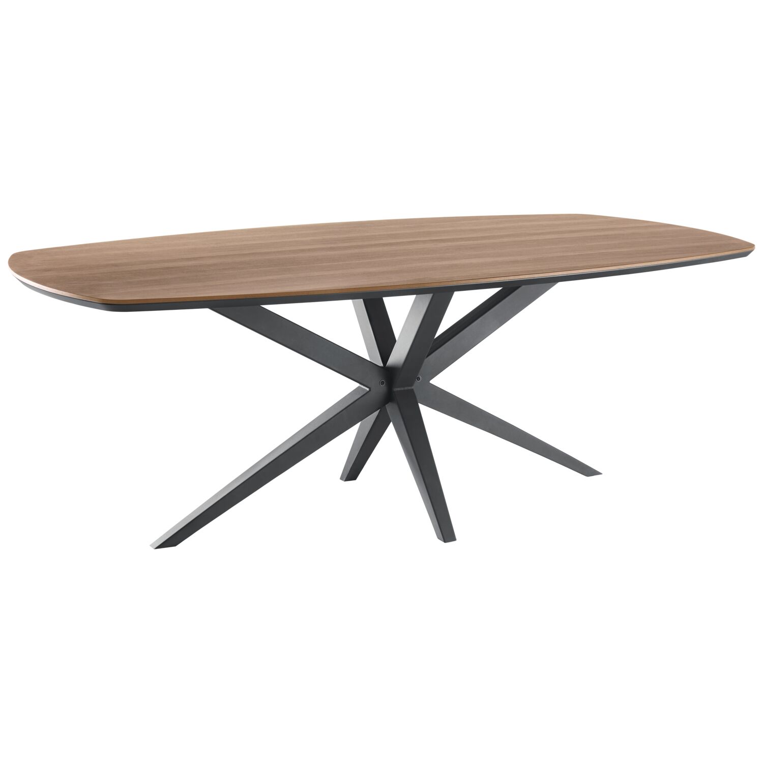 Eettafel Warita Deens ovaal houtstructuur 220x120cm