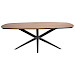 Eettafel Warita Deens ovaal houtstructuur 220x120cm