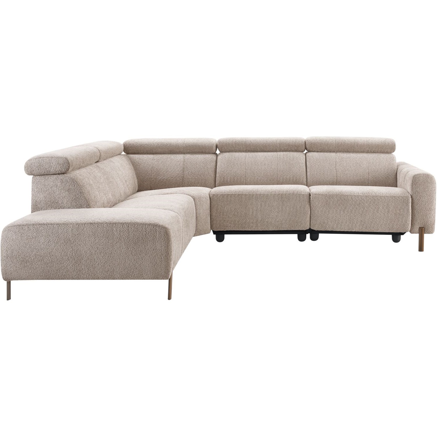Hoekbank met relax Nardio taupe links