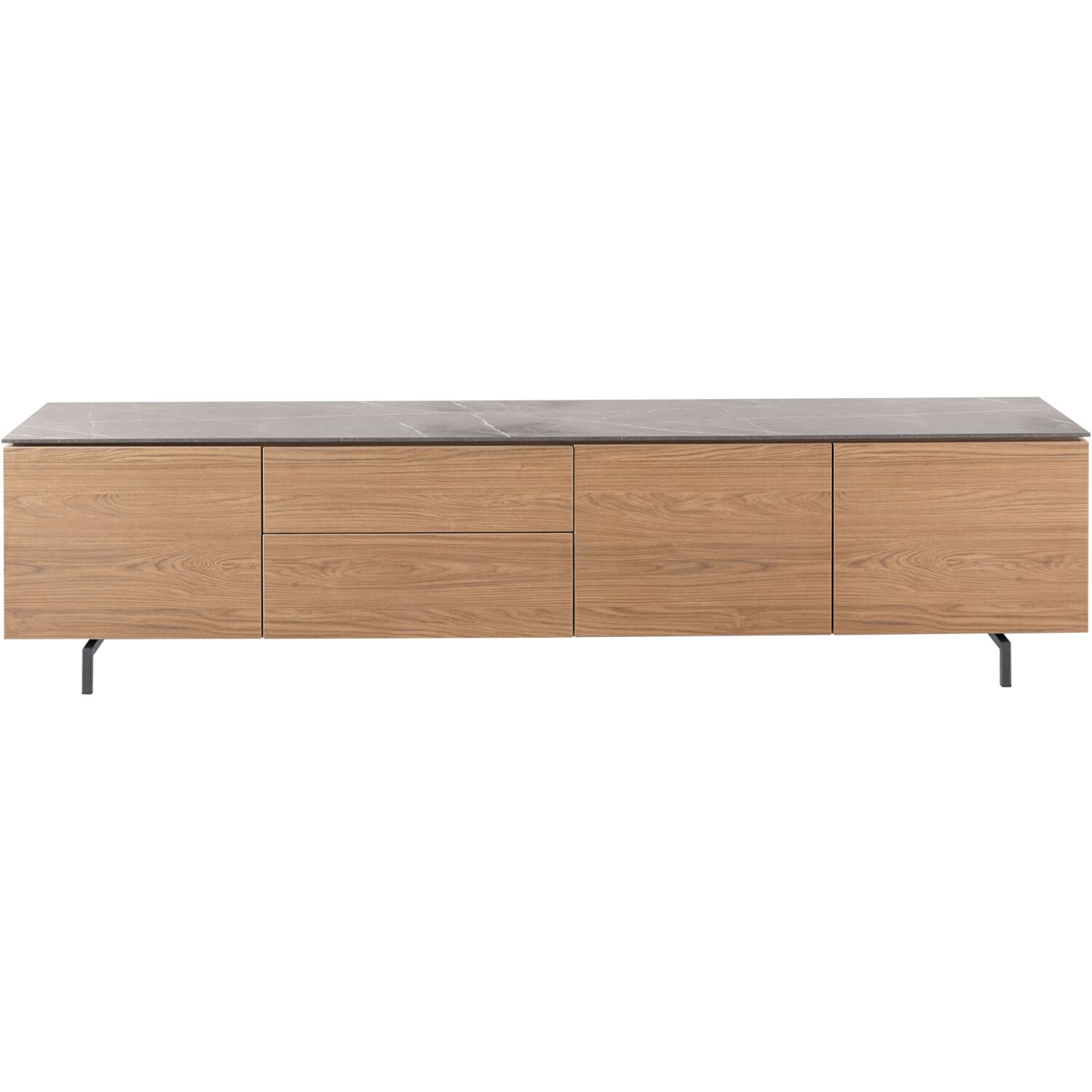TV-meubel Stonara large houtstructuur marmer