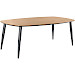 Eettafel Stonara Deens ovaal houtstructuur 220x120cm