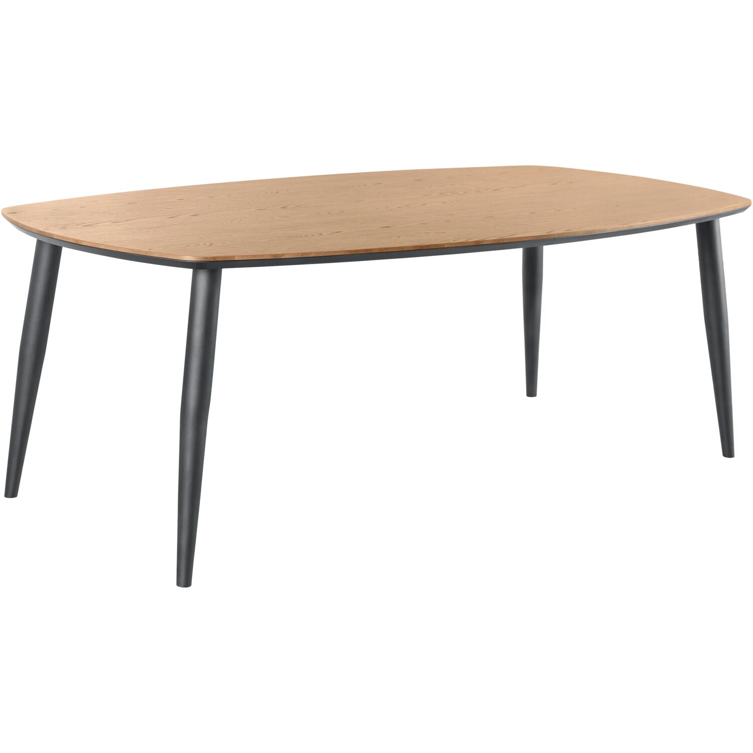 Eettafel Stonara Deens ovaal houtstructuur 220x120cm