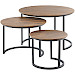 Bijzettafelset Hatonia rond dark mango