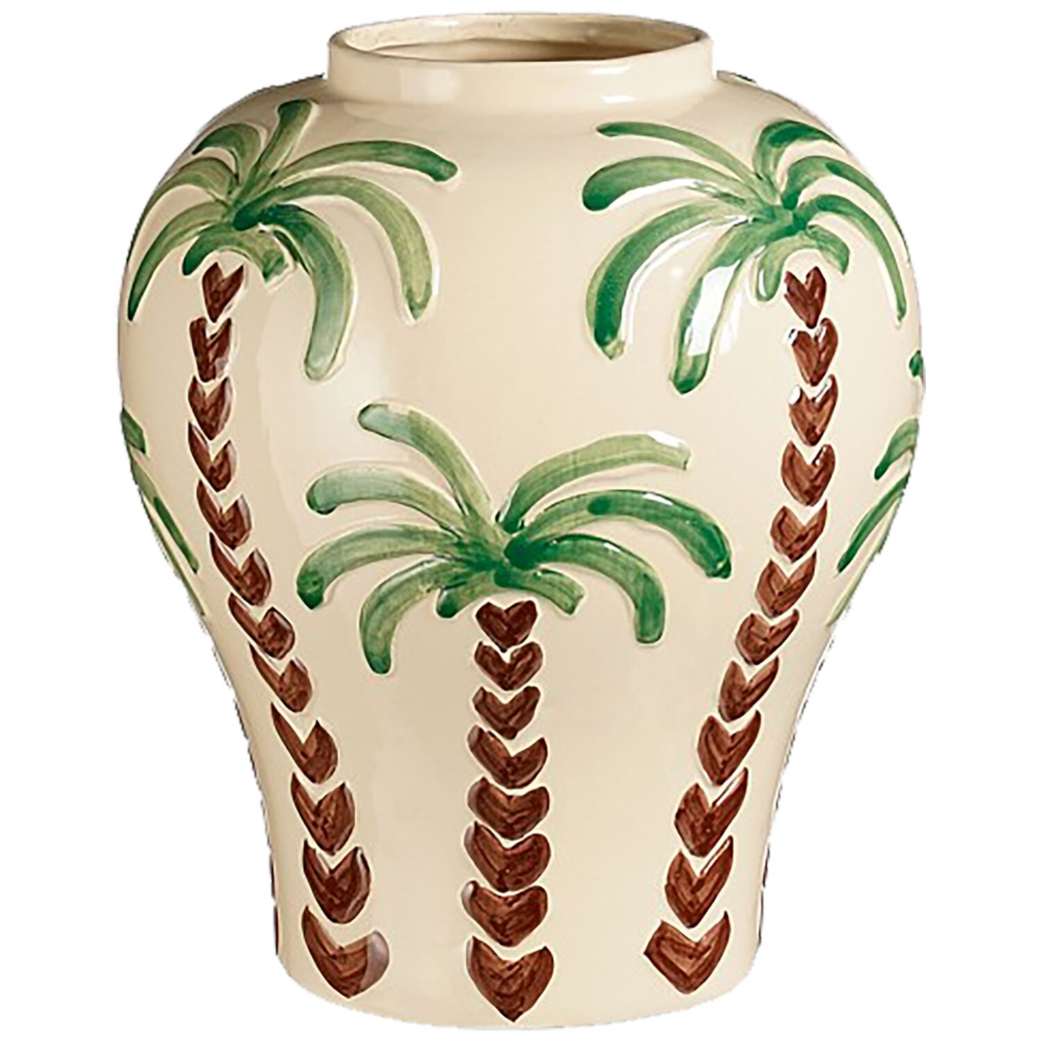 Vaas Paradiso palmboom wit