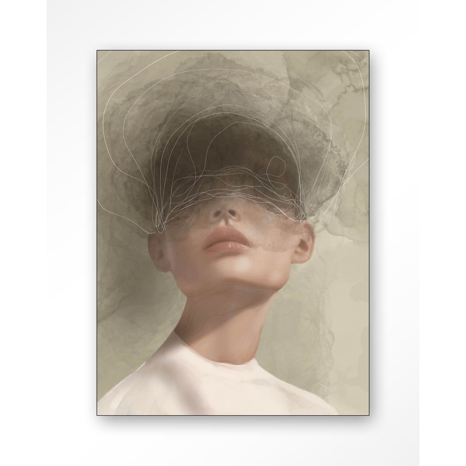 Wanddecoratie blind taupe